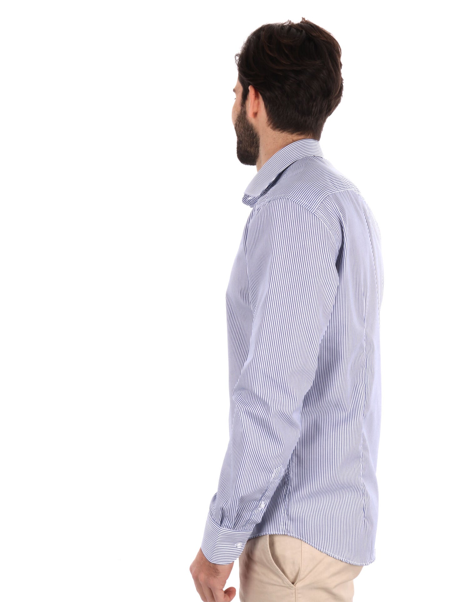 CAMICIA MILLERIGHE FB UOMO BIANCO-BLU
