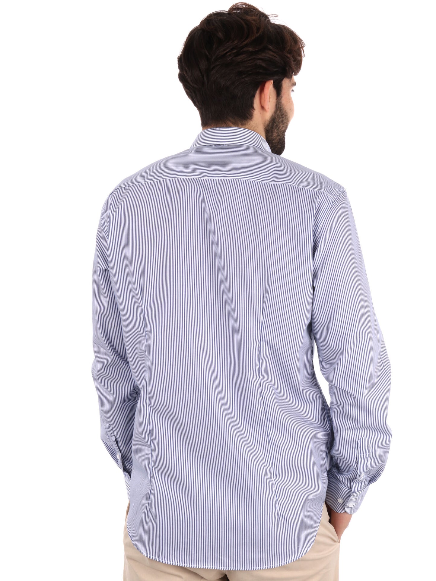 CAMICIA MILLERIGHE FB UOMO BIANCO-BLU