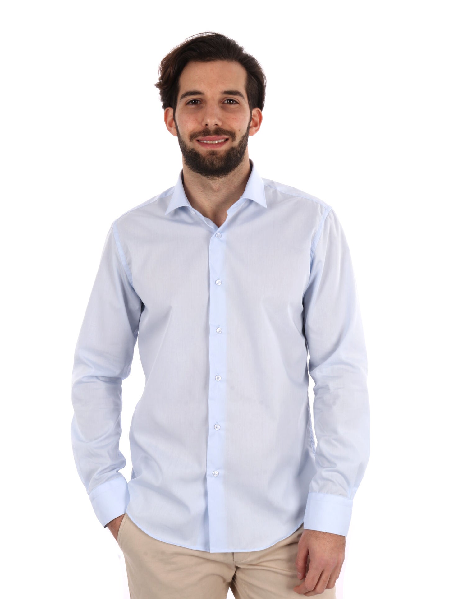 CAMICIA NAPOLI FB UOMO CELESTE