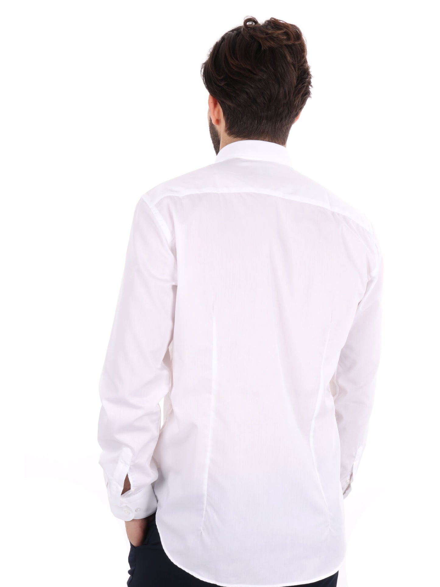 Camicia bianca slim FB Napoli in cotone da uomo per cerimonia