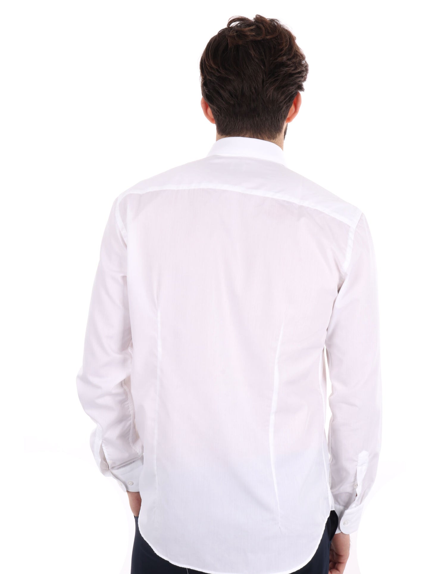 Camicia bianca slim FB Napoli in cotone da uomo per cerimonia