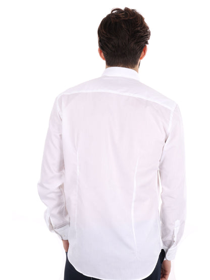 Camicia bianca slim FB Napoli in cotone da uomo per cerimonia