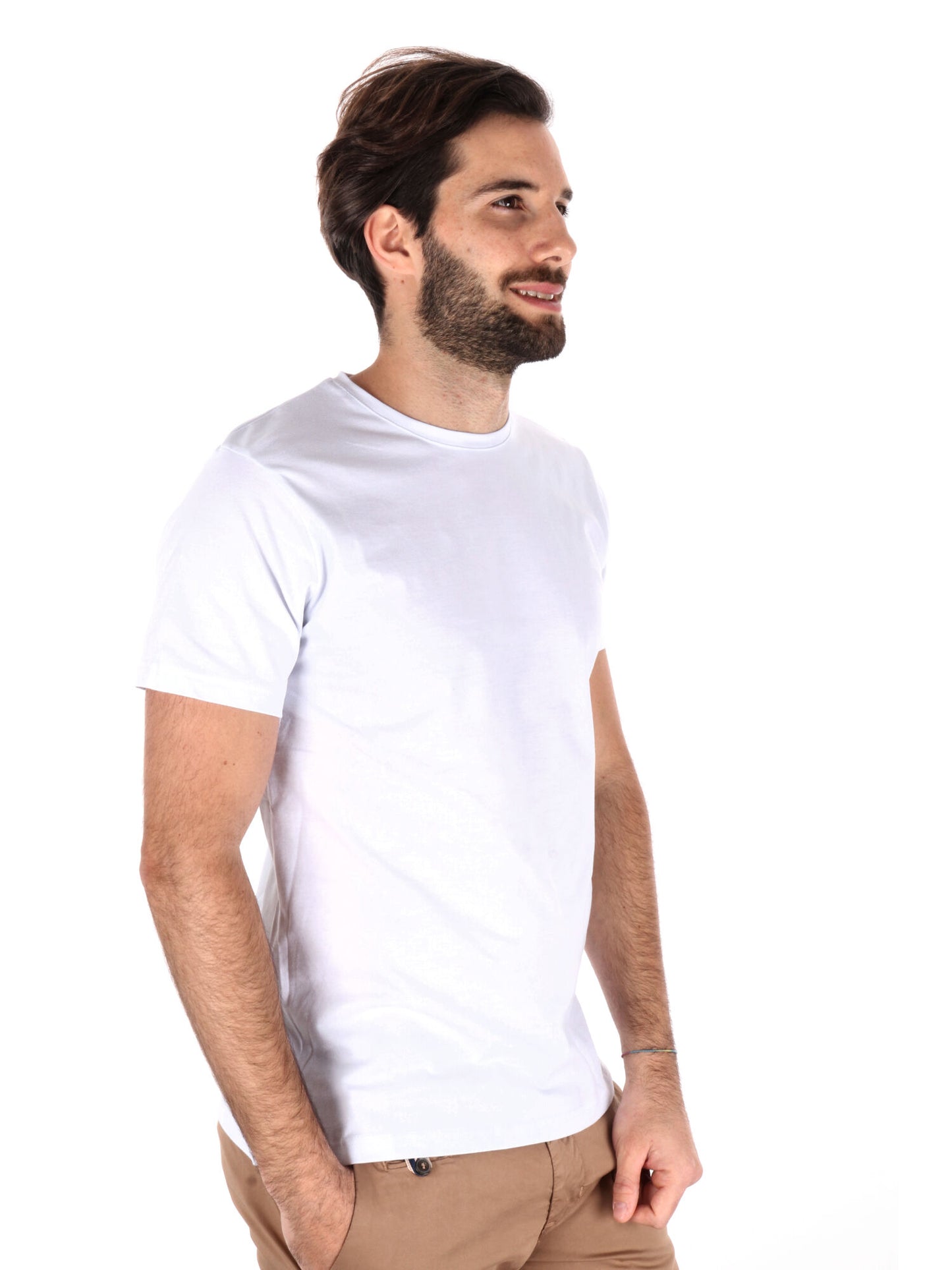T-SHIRT IN PIQUET FB UOMO BIANCO
