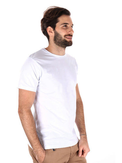 T-SHIRT IN PIQUET FB UOMO BIANCO
