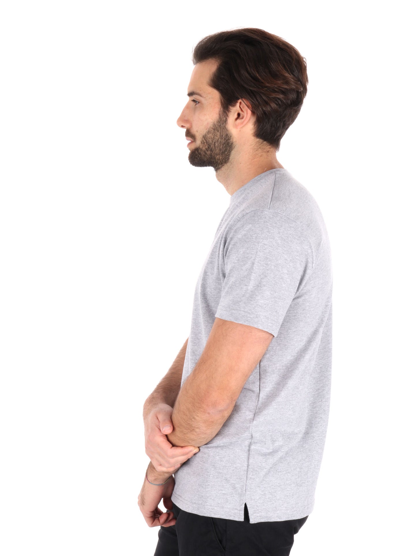 T-SHIRT IN PIQUET FB UOMO GRIGIO