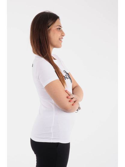 T-SHIRT BASIC CON LOGO THE NORTH FACE DONNA BIANCO-NERO