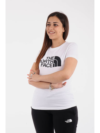 T-SHIRT BASIC CON LOGO THE NORTH FACE DONNA BIANCO-NERO