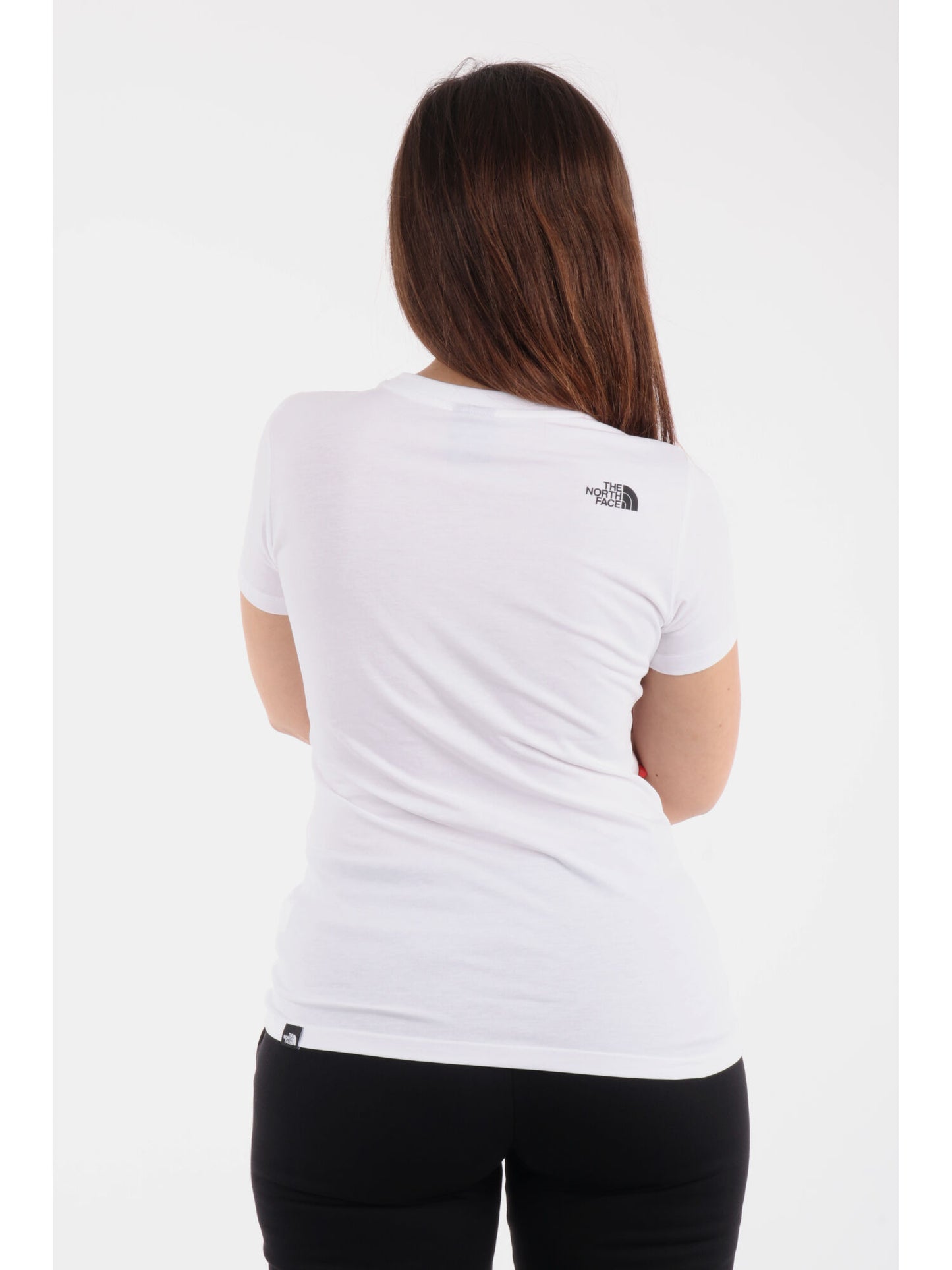 T-SHIRT BASIC CON LOGO THE NORTH FACE DONNA BIANCO-NERO
