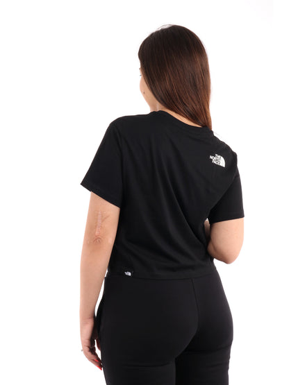 T-SHIRT GIROCOLLO CROP THE NORTH FACE DONNA NERO