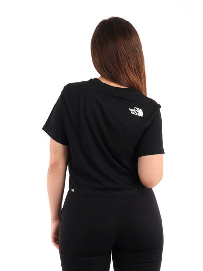 T-SHIRT GIROCOLLO CROP THE NORTH FACE DONNA NERO