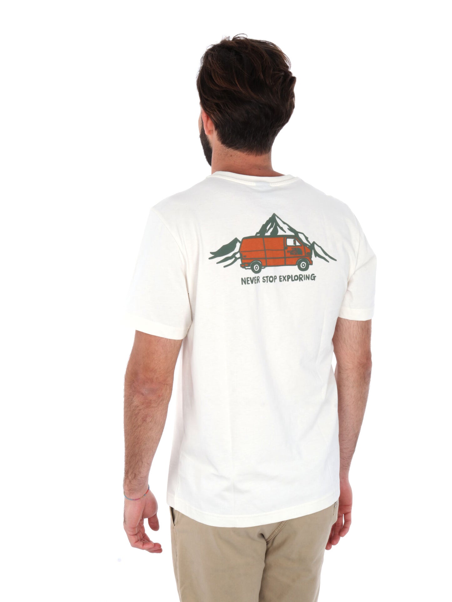 T-SHIRT OUTDOOR GRAPHIC THE NORTH FACE UOMO PANNA