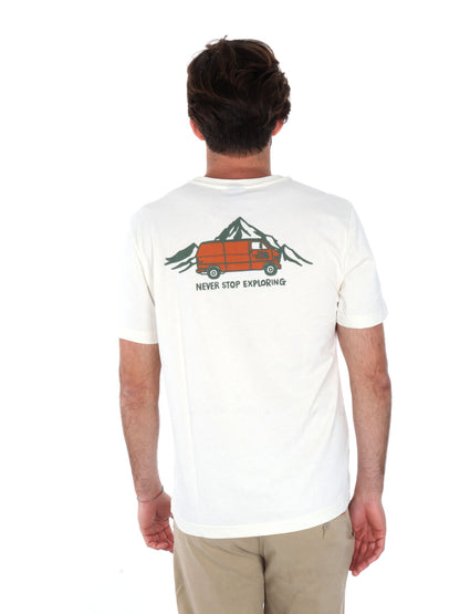 T-SHIRT OUTDOOR GRAPHIC THE NORTH FACE UOMO PANNA