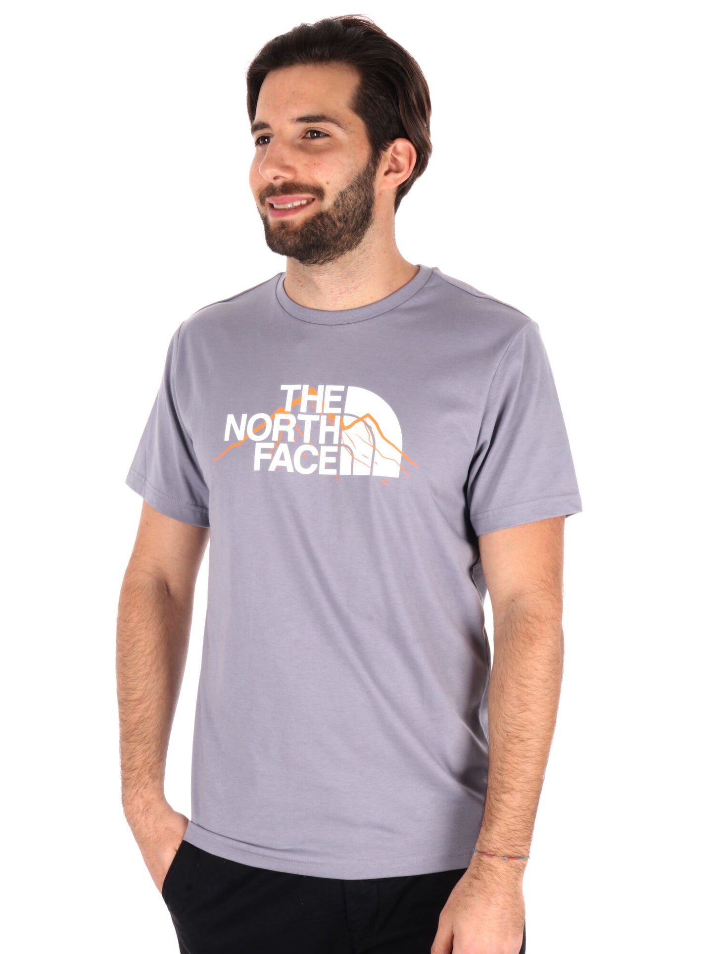 T-SHIRT MOUNTAIN LINE THE NORTH FACE UOMO GRIGIO