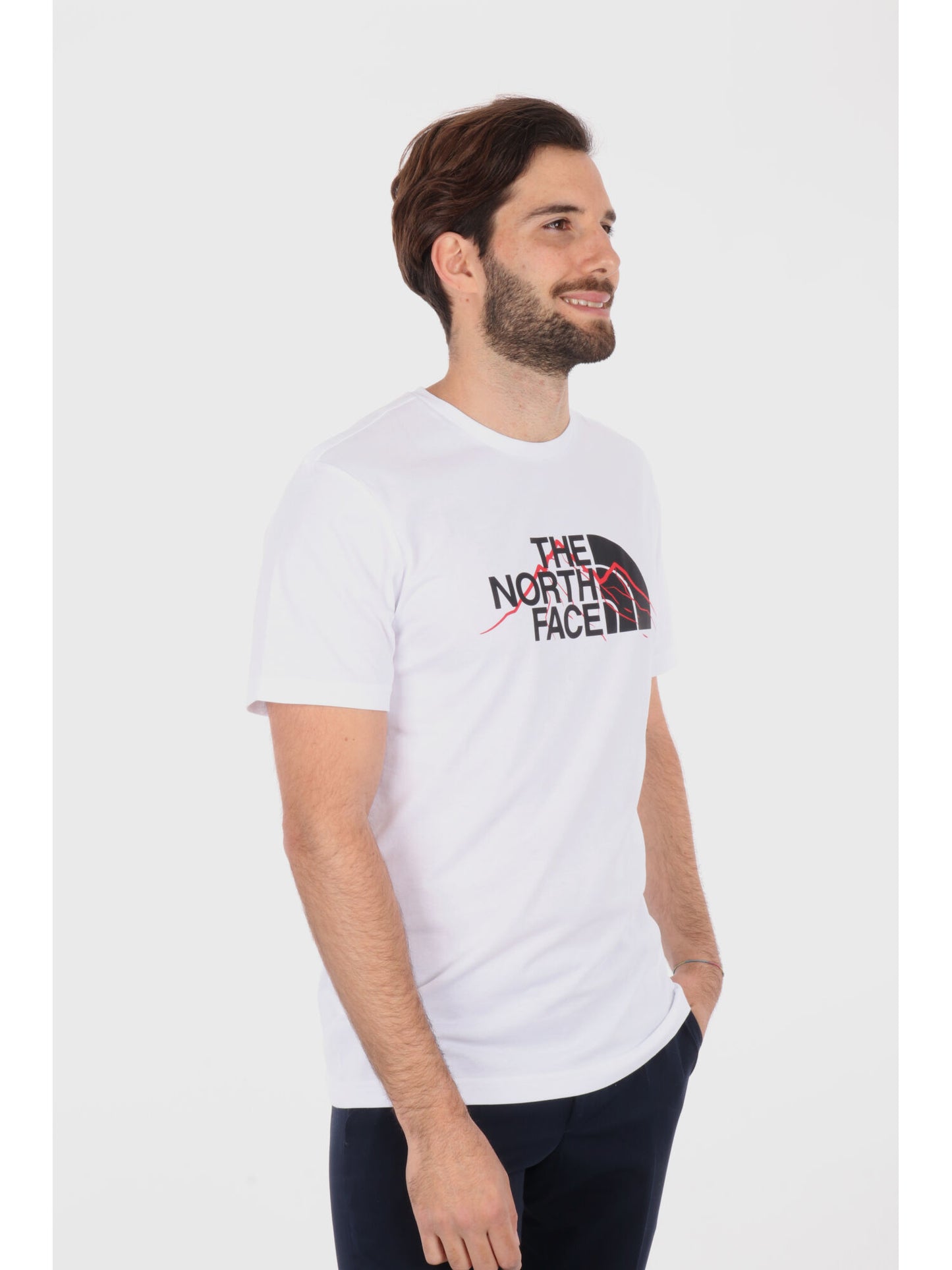 T-SHIRT MOUNTAIN LINE THE NORTH FACE UOMO BIANCO