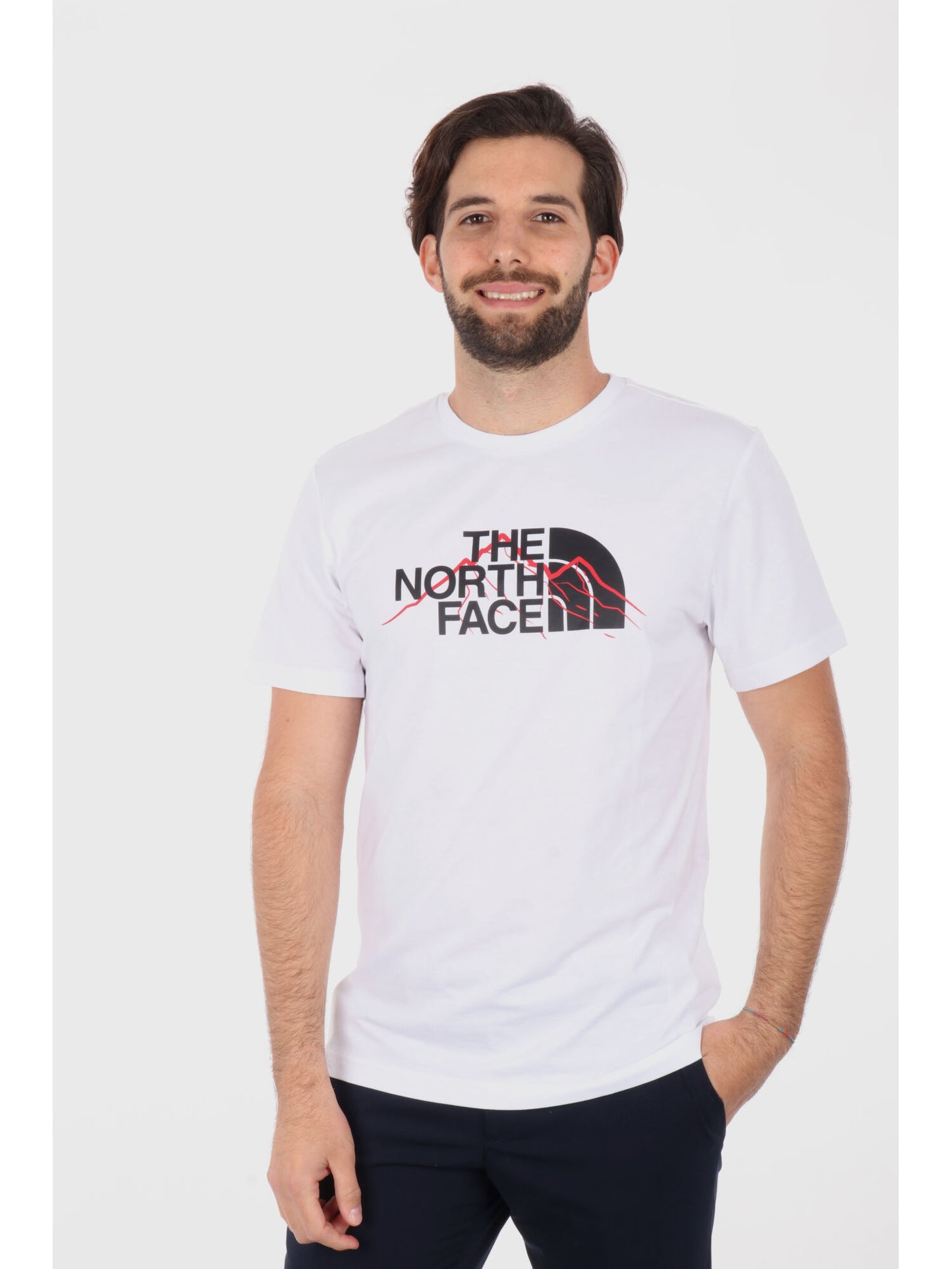 T-SHIRT MOUNTAIN LINE THE NORTH FACE UOMO BIANCO