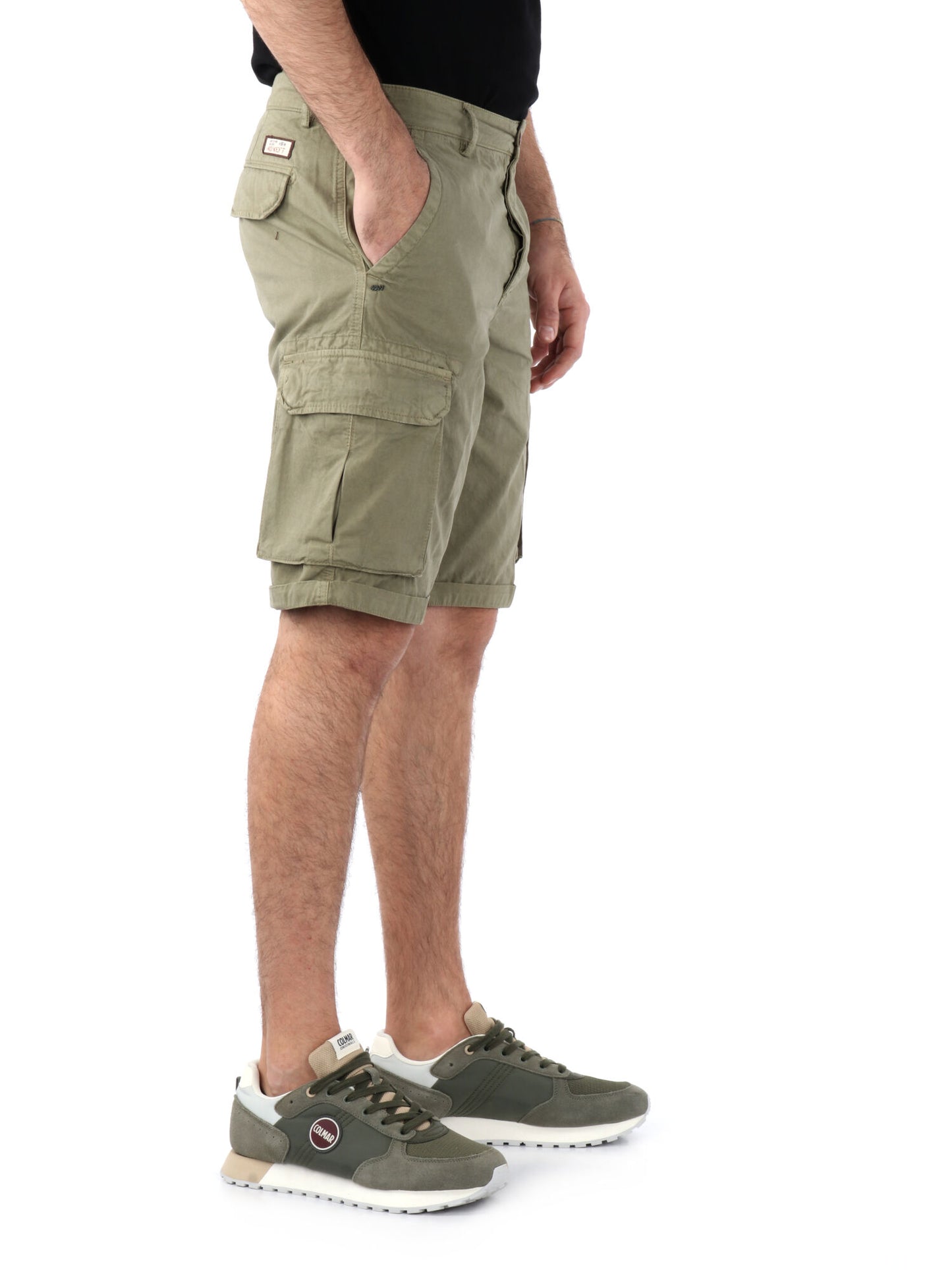 BERMUDA CASUAL 40WEFT DA UOMO VERDE MILITARE