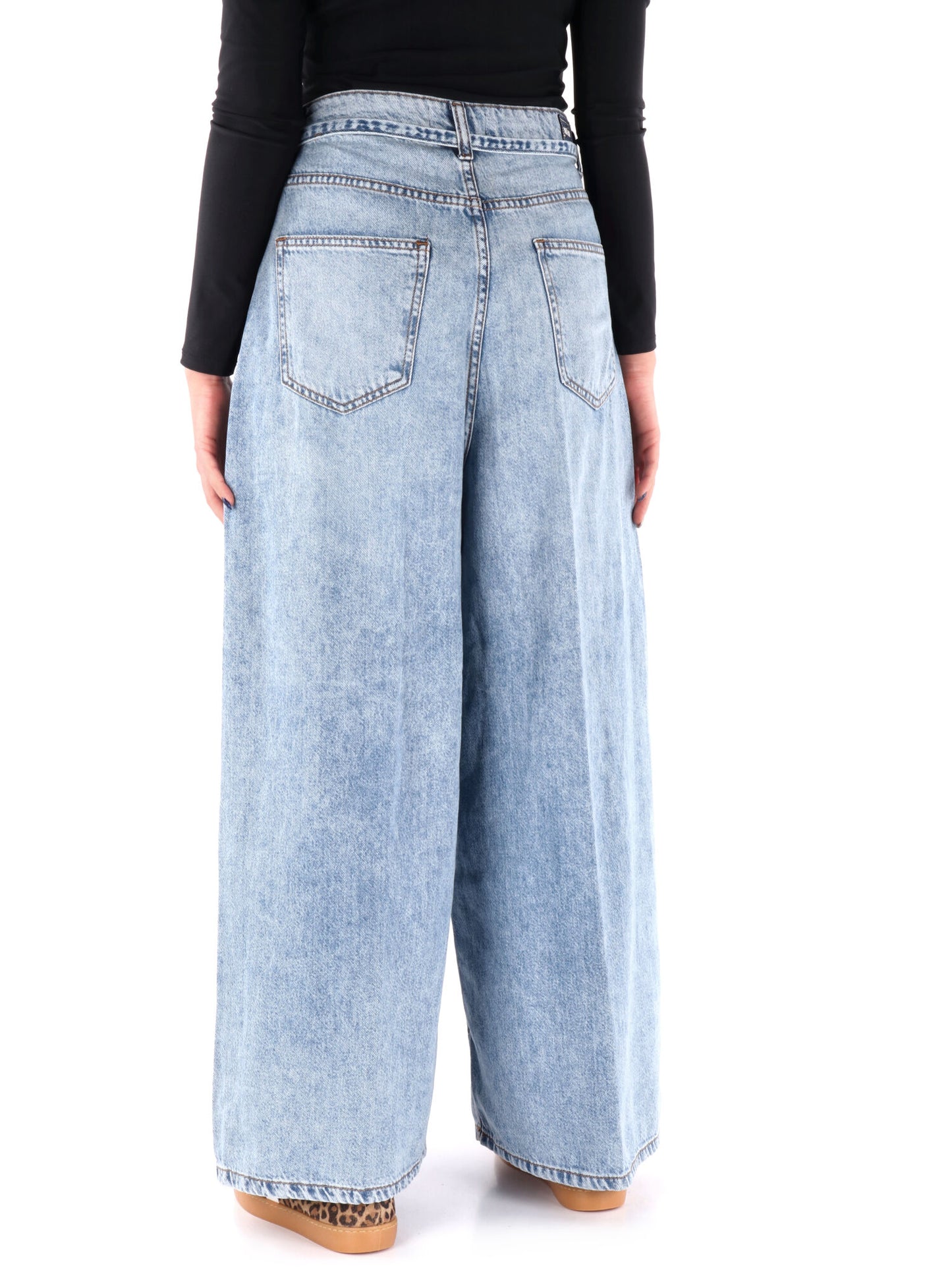 DENIM A PALAZZO YES ZEE DONNA JEANS CHIARO