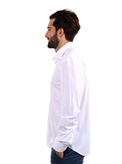 F.b. camicia tecnica da uomo bianco