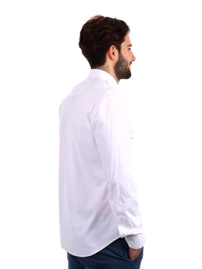 F.b. camicia tecnica da uomo bianco