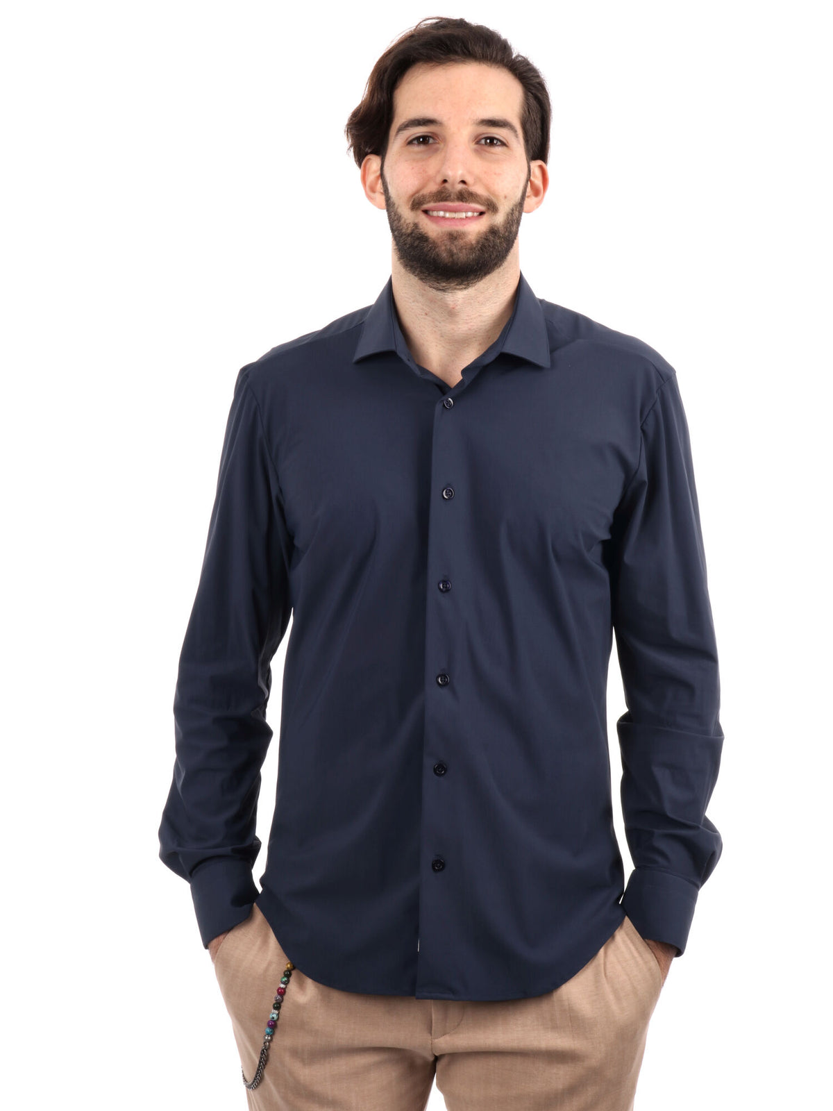 F.b. camicia tecnica da uomo blu