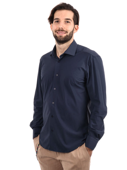 F.b. camicia tecnica da uomo blu