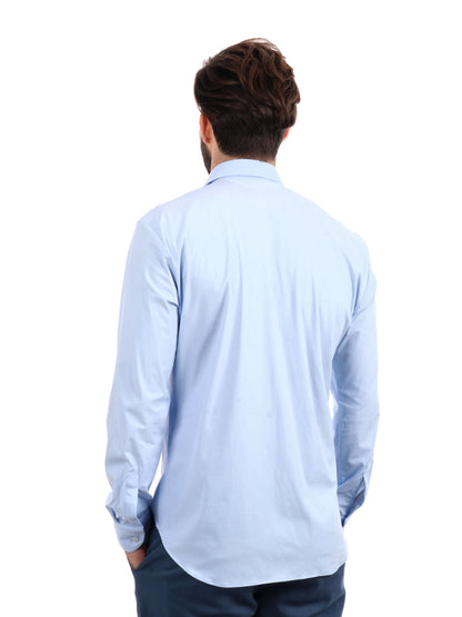 Camicia tecnica FB Performance da uomo azzurra slim