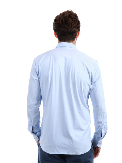Camicia tecnica FB Performance da uomo azzurra slim