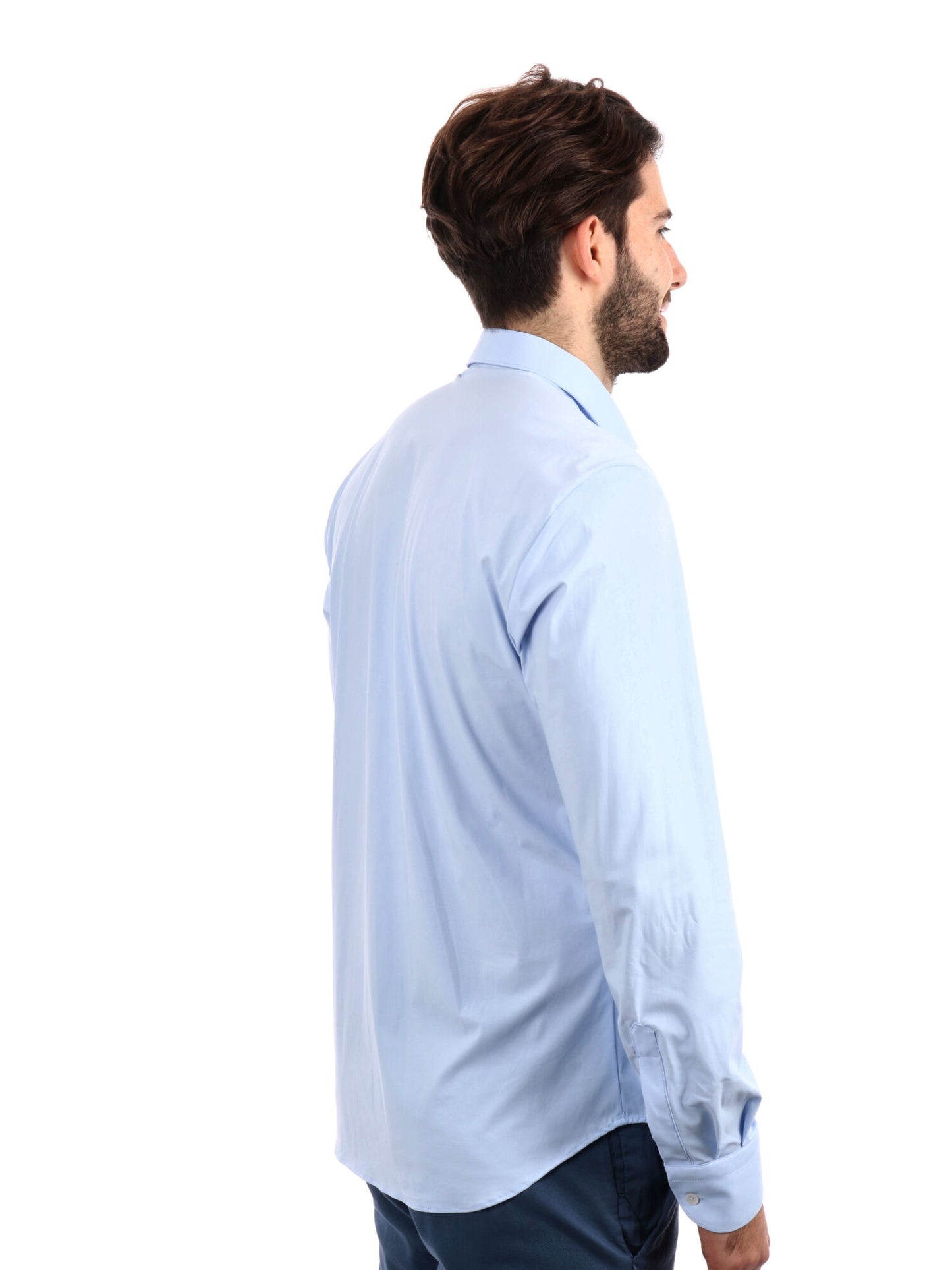 Camicia tecnica FB Performance da uomo azzurra slim