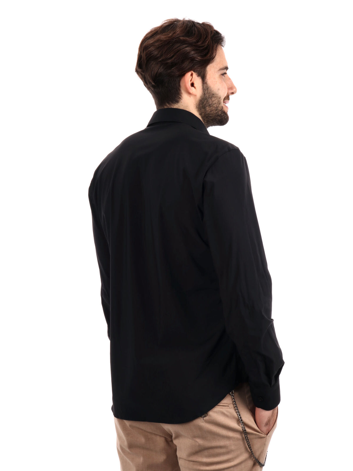 F.b. camicia tecnica da uomo nero