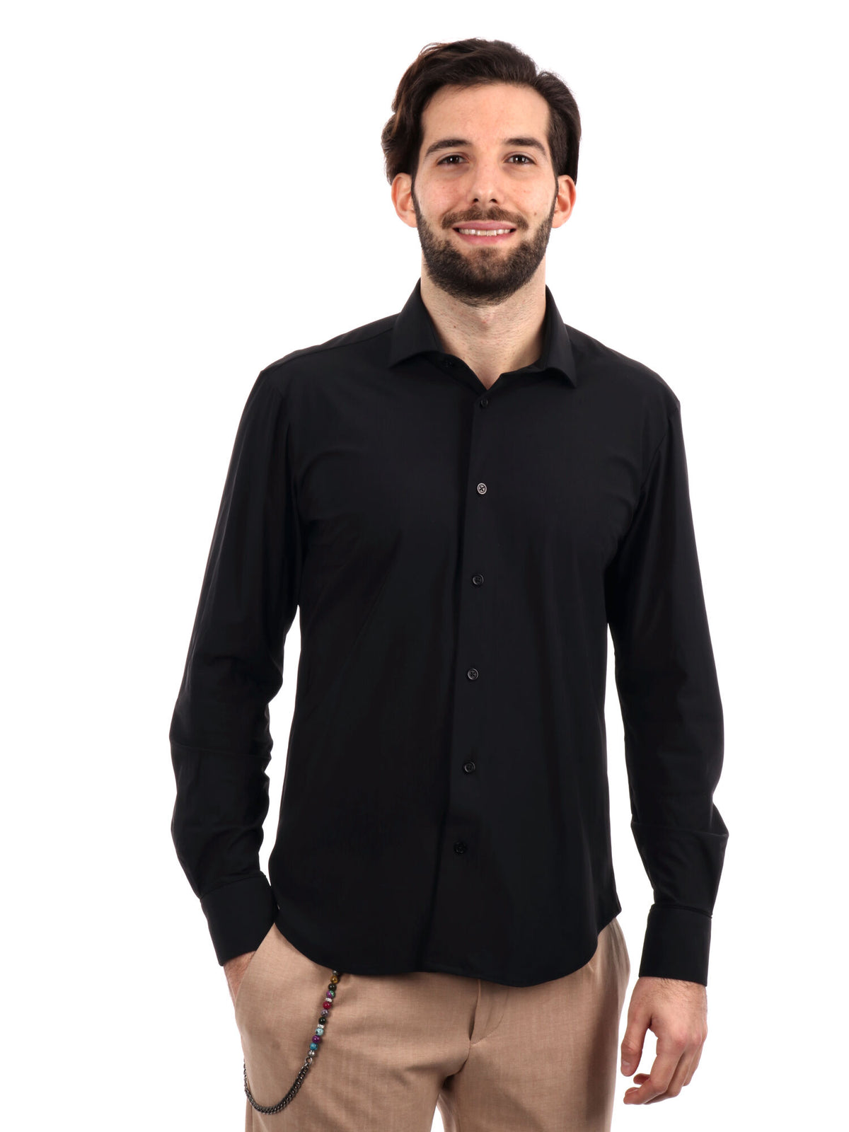 F.b. camicia tecnica da uomo nero