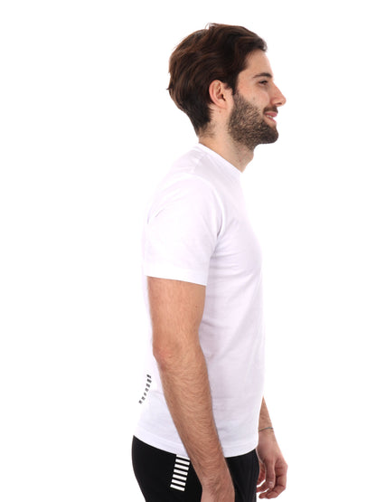 T-SHIRT CORE IDENTITY EA7 EMPORIO ARMANI UOMO BIANCO