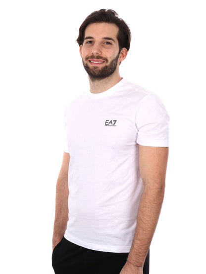 T-SHIRT CORE IDENTITY EA7 EMPORIO ARMANI UOMO BIANCO