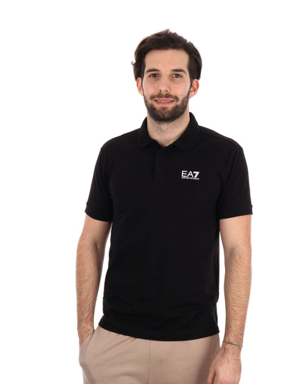 POLO CORE IDENTITY JERSEY EA7 EMPORIO ARMANI UOMO NERO