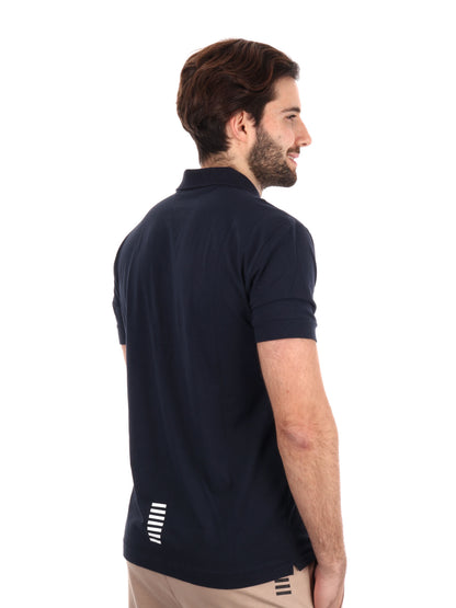 POLO CORE IDENTITY JERSEY EA7 EMPORIO ARMANI UOMO BLU