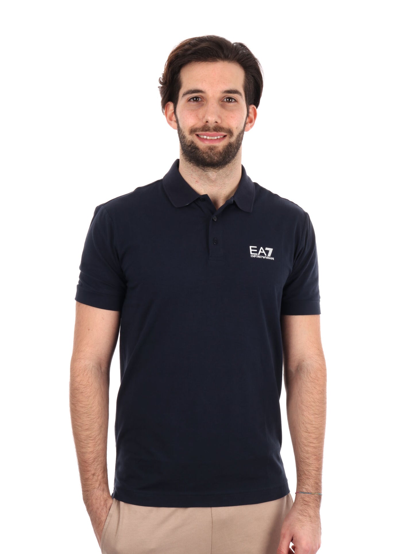 POLO CORE IDENTITY JERSEY EA7 EMPORIO ARMANI UOMO BLU