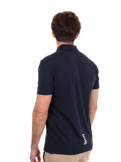 POLO CORE IDENTITY JERSEY EA7 EMPORIO ARMANI UOMO BLU