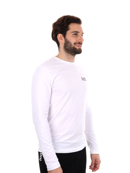 T-SHIRT MANICA LUNGA EA7 EMPORIO ARMANI UOMO BIANCO