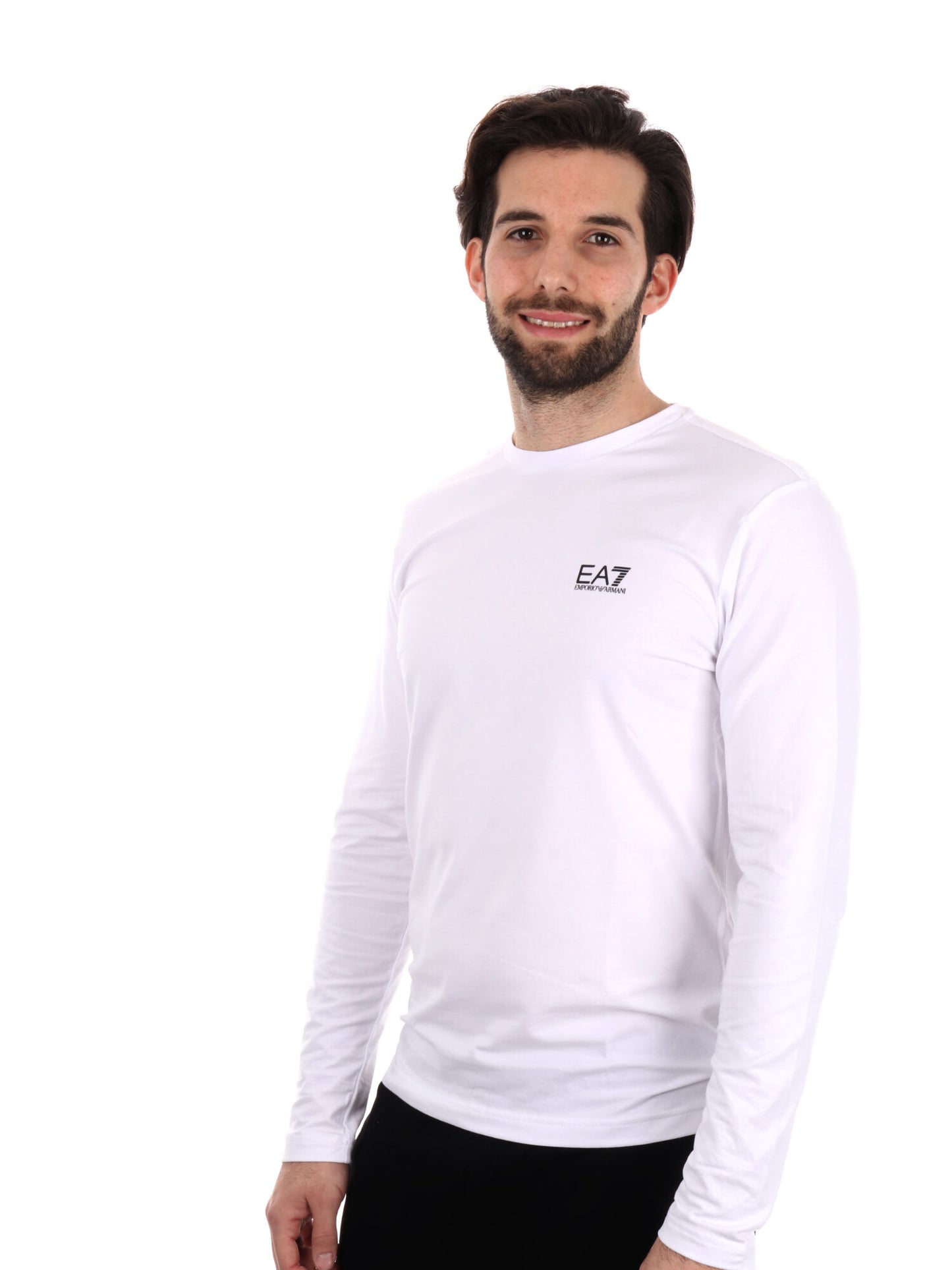 T-SHIRT MANICA LUNGA EA7 EMPORIO ARMANI UOMO BIANCO
