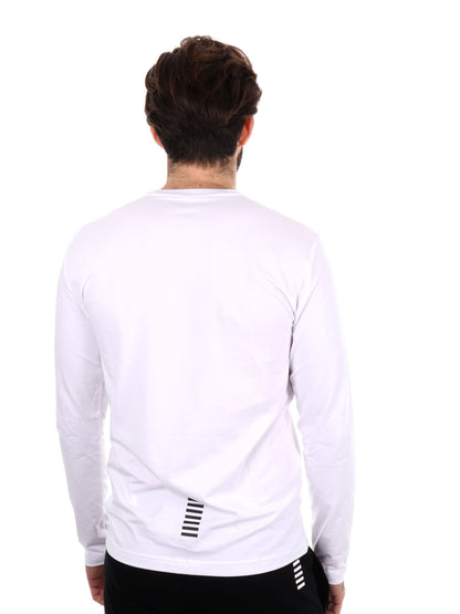 T-SHIRT MANICA LUNGA EA7 EMPORIO ARMANI UOMO BIANCO