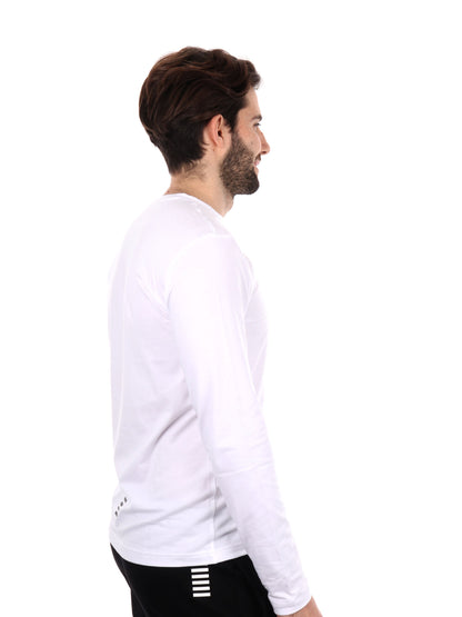 T-SHIRT MANICA LUNGA EA7 EMPORIO ARMANI UOMO BIANCO