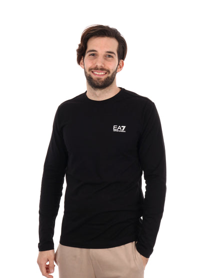MAGLIA MANICA LUNGA EA7 EMPORIO ARMANI UOMO NERO