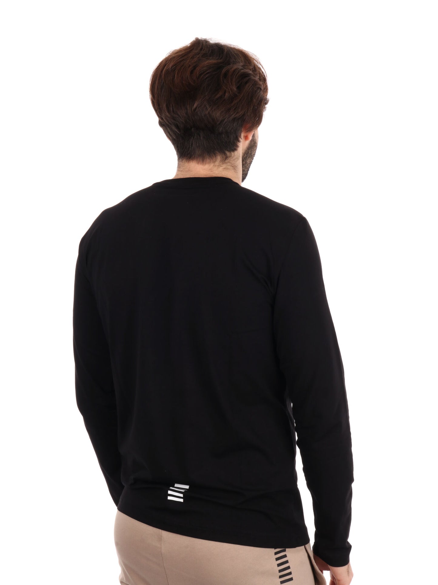 MAGLIA MANICA LUNGA EA7 EMPORIO ARMANI UOMO NERO