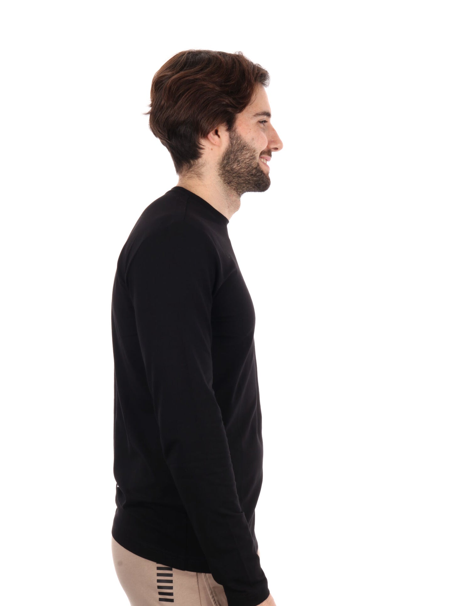 MAGLIA MANICA LUNGA EA7 EMPORIO ARMANI UOMO NERO