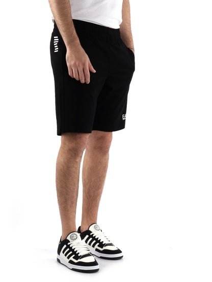 BERMUDA SPORTIVO EA7 EMPORIO ARMANI DA UOMO NERO