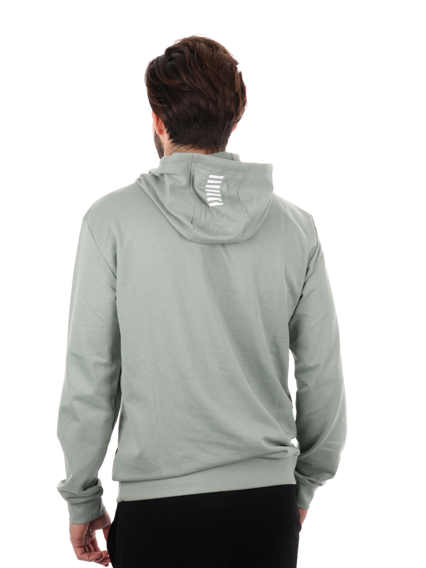 FELPA CON CAPPUCCIO CORE IDENTITY EA7 EMPORIO ARMANI UOMO SALVIA