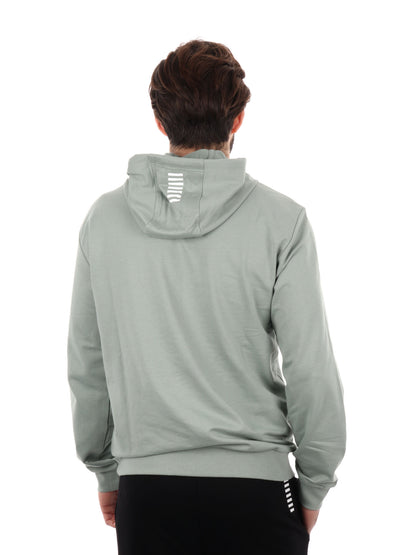 FELPA CON CAPPUCCIO CORE IDENTITY EA7 EMPORIO ARMANI UOMO SALVIA