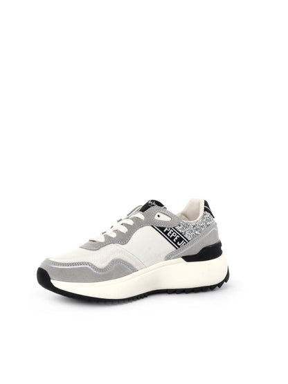SNEAKERS KIMI LAND PEPE JEANS DONNA BIANCO ARGENTO