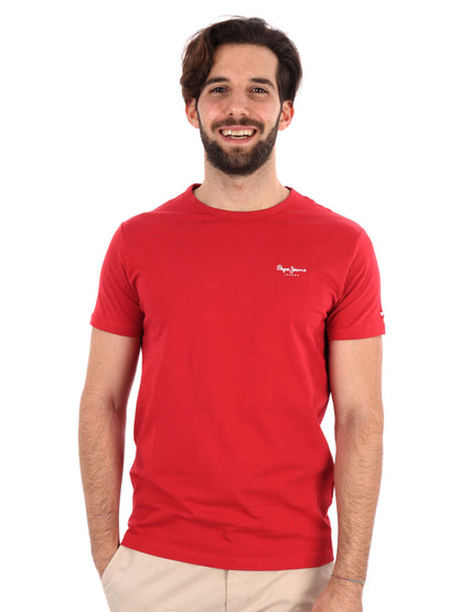T-SHIRT ORIGINAL PEPE JEANS UOMO ROSSO