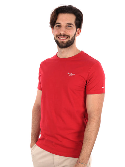T-SHIRT ORIGINAL PEPE JEANS UOMO ROSSO
