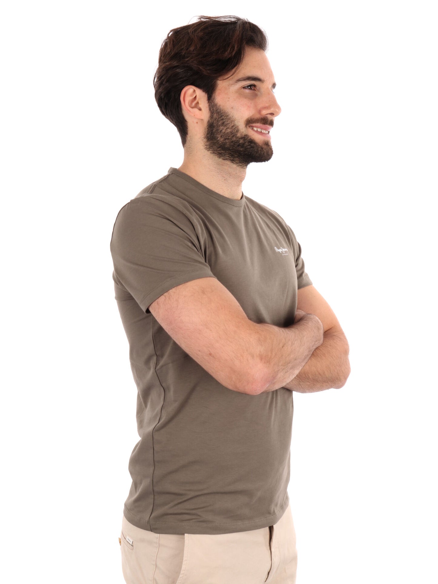 T-SHIRT ORIGINAL PEPE JEANS UOMO VERDE MILITARE
